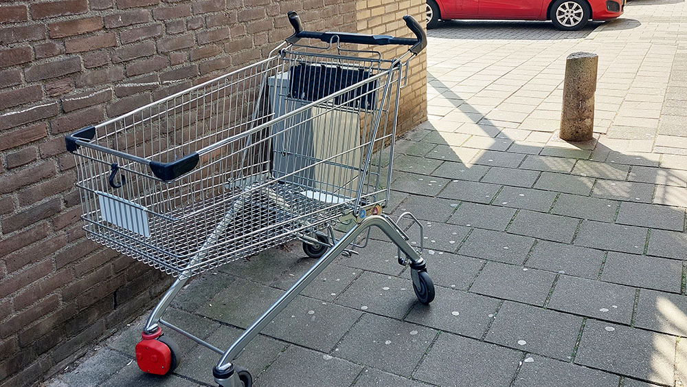 Winkelkarretje op straat